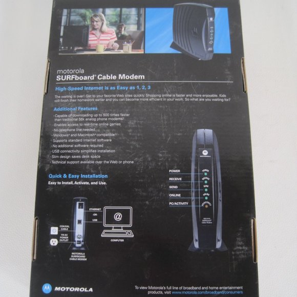 Motorola SURFboard SB5101U (567005-005-00) 38.91 Mbps Cable Modem - Picture 3 of 11